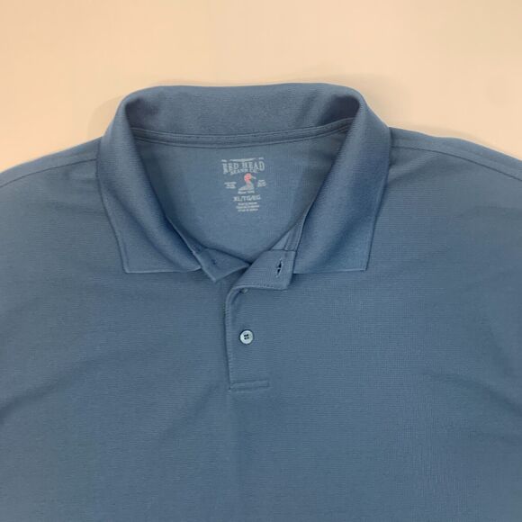 RedHead Polo Shirt Mens XL Extra Large Cadet Blue Moisture Wick Performance Golf - Picture 3 of 10